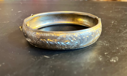 Sterling Silver Hinged Bangle Bracelet