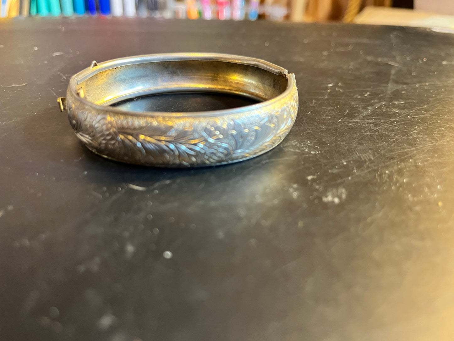 Sterling Silver Hinged Bangle Bracelet