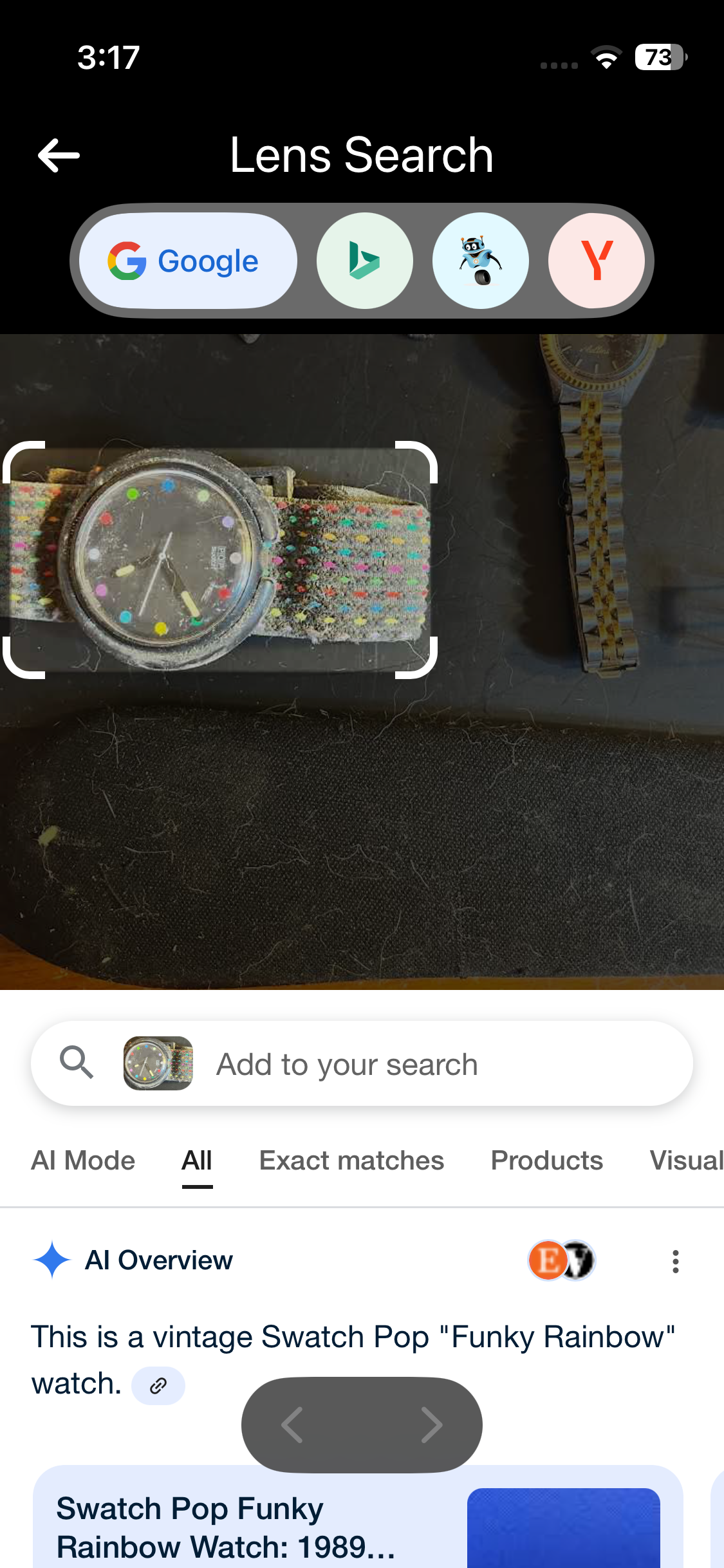 Vintage Pop Swatch Watch