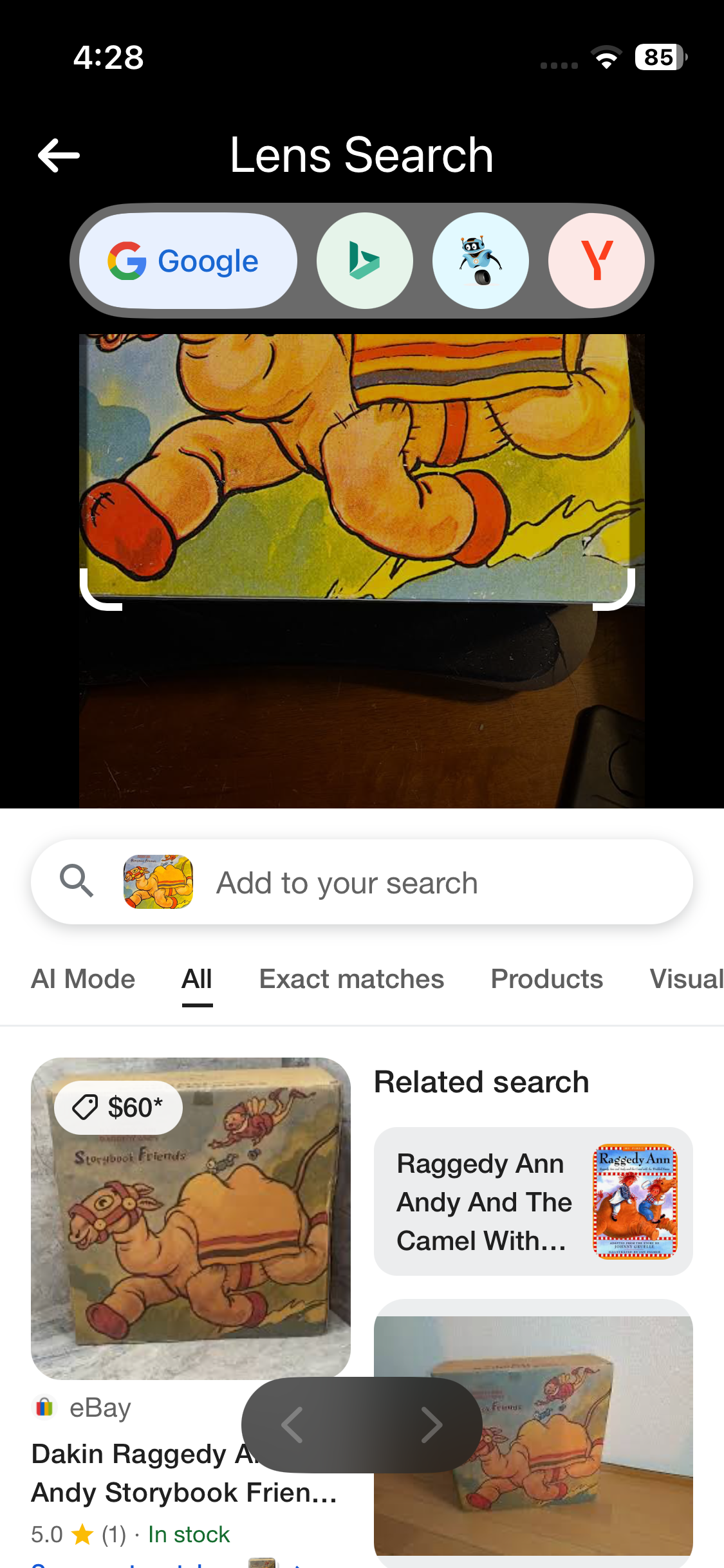 The Camel with the Wrinkled Knees! Raggedy Ann and Camel